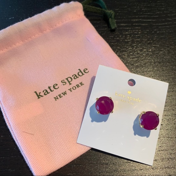 kate spade Jewelry - Kate Spade purple gumdrop earrings